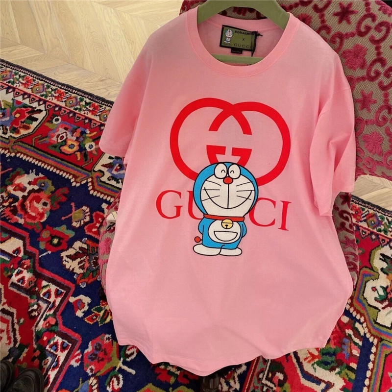 Buy Gucci Gucci 21 New Spring Doraemon X Johno Doraemon Cat Cat Short Sleeve Roun T-shirt