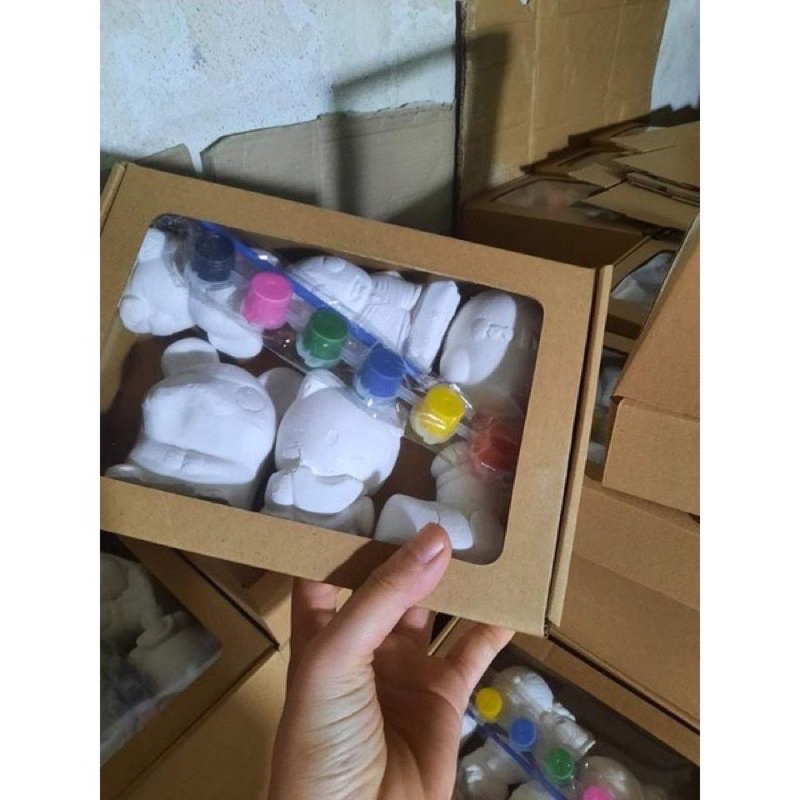 Set Tô Tượng 8 Hình Kèm Màu Và Bút Vẽ Cho Bé Thoả Sức Sáng Tạo