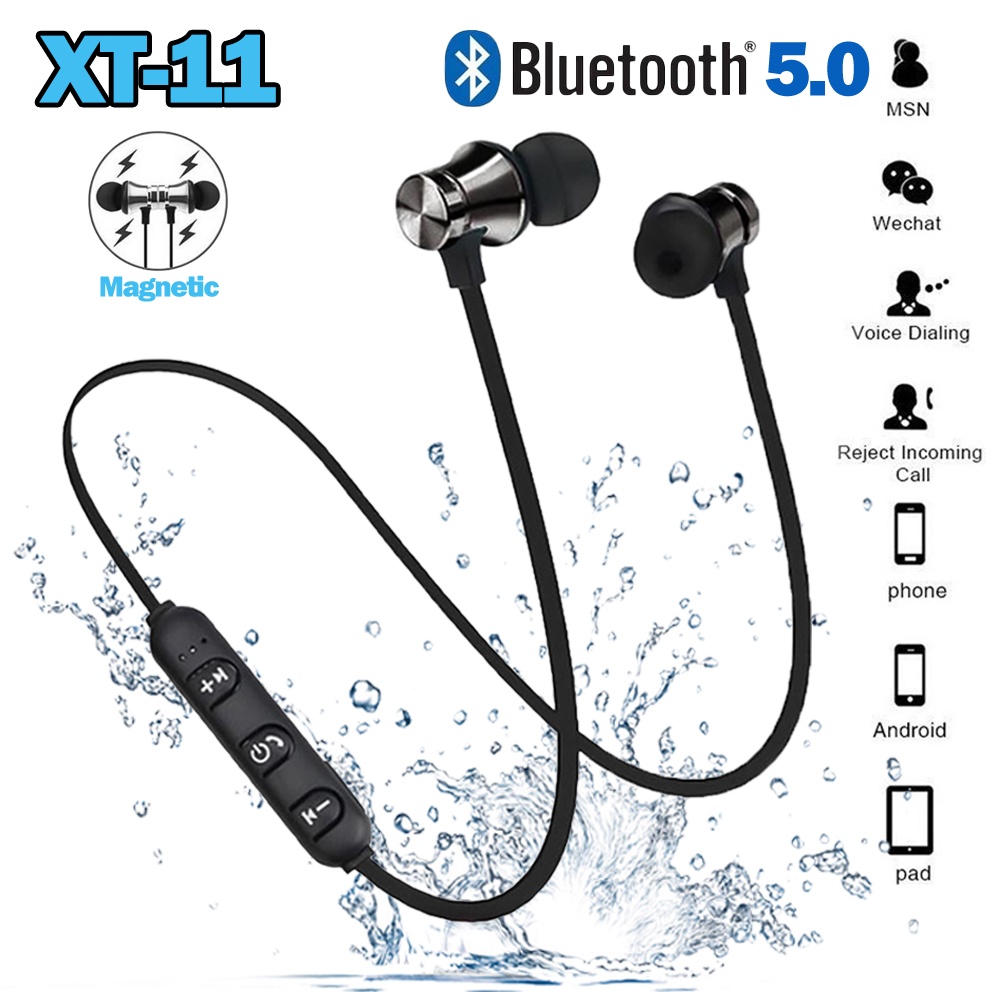 Tai Nghe Thể Thao Không Dây XT11 Bluetooth 5.0 Âm Thanh Stereo Với Microfone Cho Tất Cả Điện Thoại Thông Minh