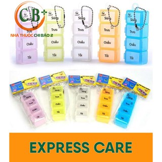 Hộp chia thuốc uống theo ngày tiện lợi - Hộp chia thuốc 4 ngăn nhỏ.