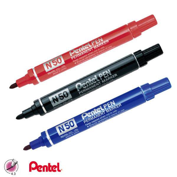 Bút Dạ Dầu Pentel N50 | Mực Nhanh Khô, Không Nhòe Khi Thấm Nước | Viết Được Trên Nhiều Chất Liệu