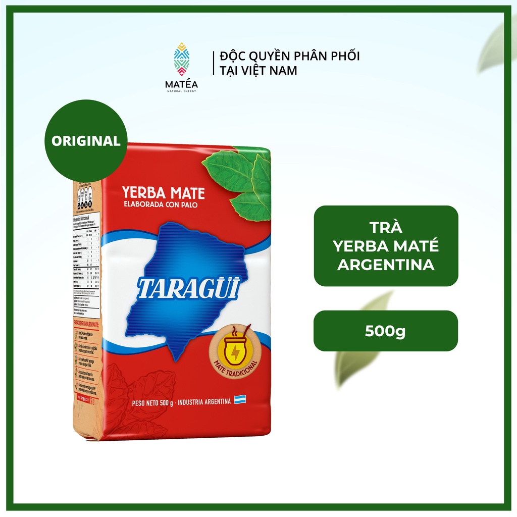 [Độc quyền] Trà TARAGUI Yerba Maté Original - Vị truyền thống + Free 10 túi lọc trà tái sử dụng