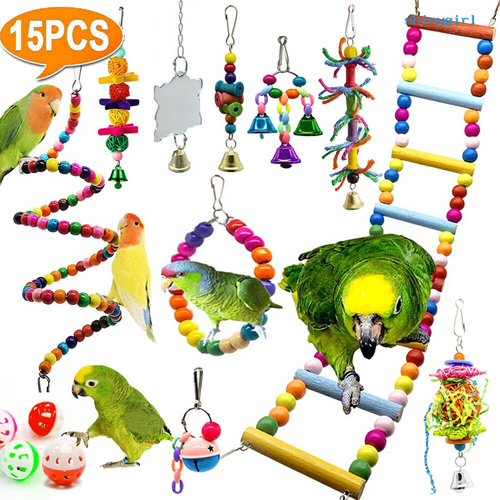 Set 15 Đồ Chơi Vui Nhộn Dành Cho Vẹt