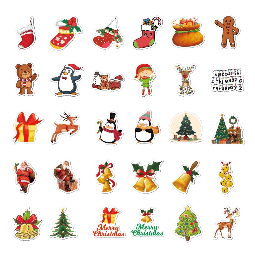 H135 - Sticker Chủ Đề Noel - PVC/ Hình dán Chống nước Hình