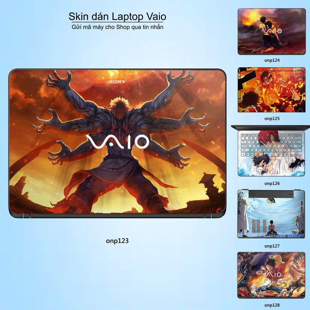 Skin dán Laptop Sony Vaio in hình One Piece nhiều mẫu 14 (inbox mã máy cho Shop)