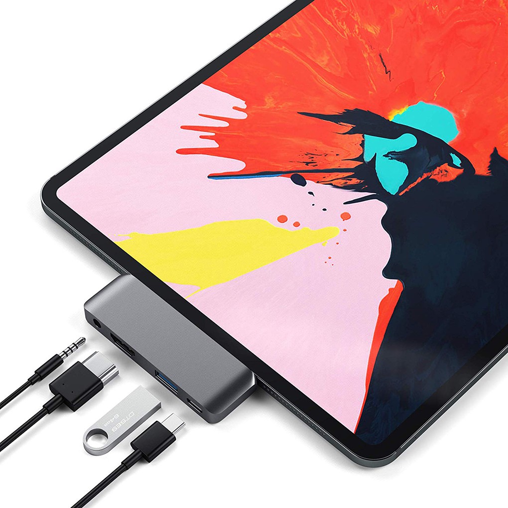 Bộ Chuyển Đổi Hdmi 2018 Ipad Pro Hub Usb-C 4k Hd 3.5mm