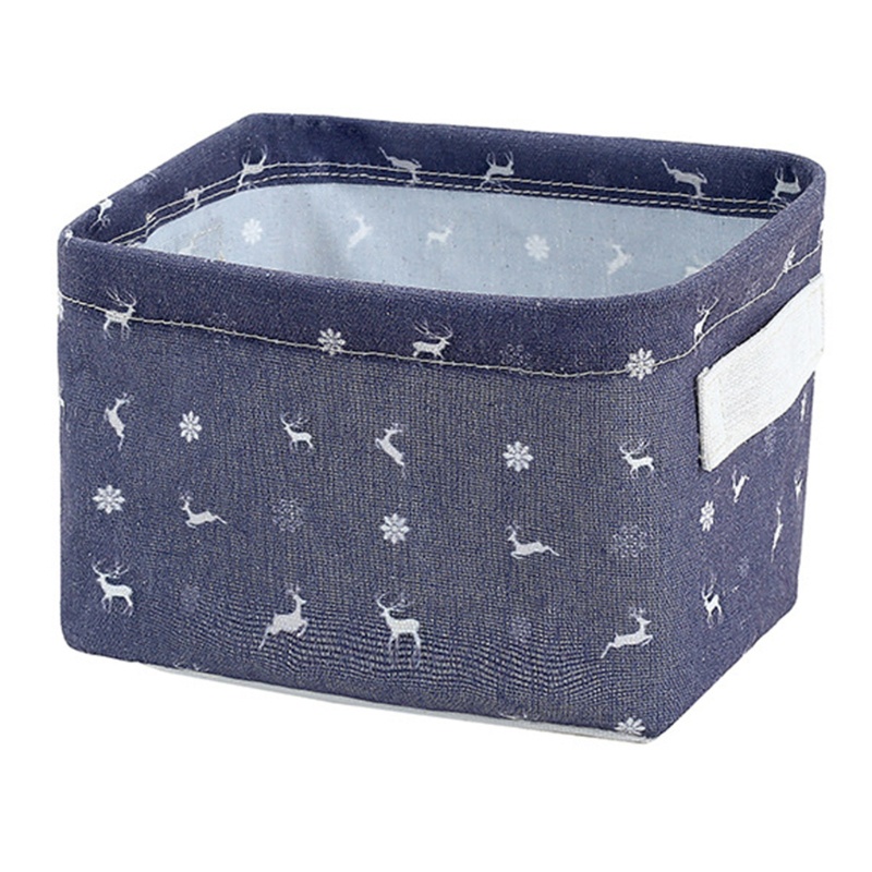 Giỏ Đựng Đồ Bằng Vải Canvas Mini Dễ Thương Có Thể Gập Lại