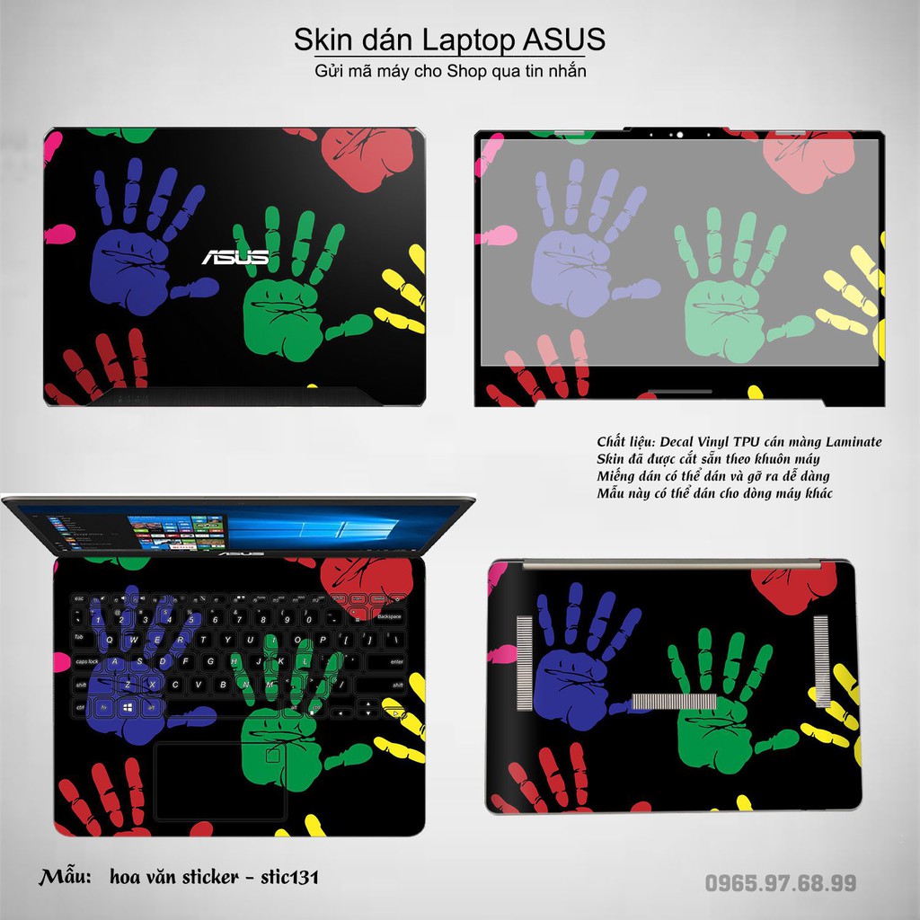 Skin dán Laptop Asus in hình Hoa văn sticker _nhiều mẫu 22 (inbox mã máy cho Shop)