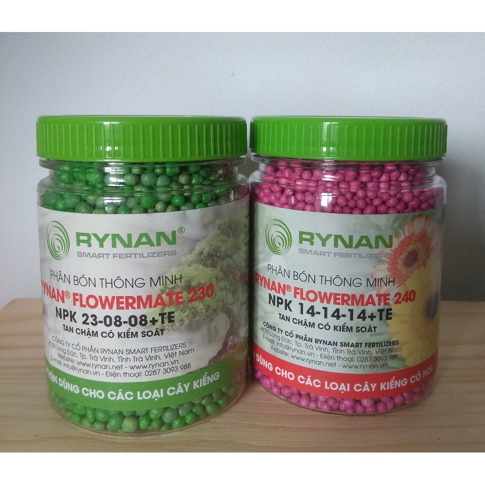 Combo 2 loại phân  thông minh RYNAN 230, 240 dành cho cây cảnh - chai 150 gram