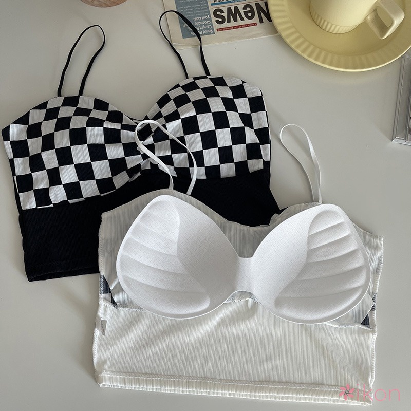 Áo Dây Nữ Họa Tiết Ô Vuông Quyến Rũ