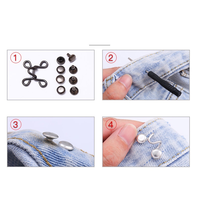 Nút Quần Jeans Không Cần May Đính Nút Có Thể Tháo Rời Vô Hình Tháo Rời Tiện Dụng ZOEVNXH