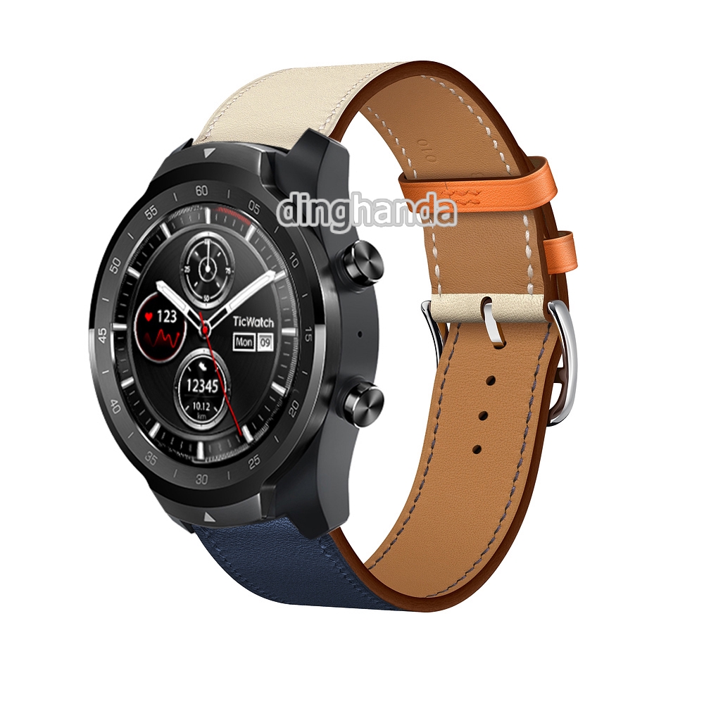 Dây đeo bằng da dành cho đồng hồ thông minh Ticwatch Pro E2 S2 GTX