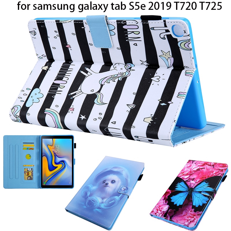 Bao da máy tính bảng in họa tiết độc đáo xinh xắn cho Samsung Galaxy Tab S5E 2019 10.5" T720 T725