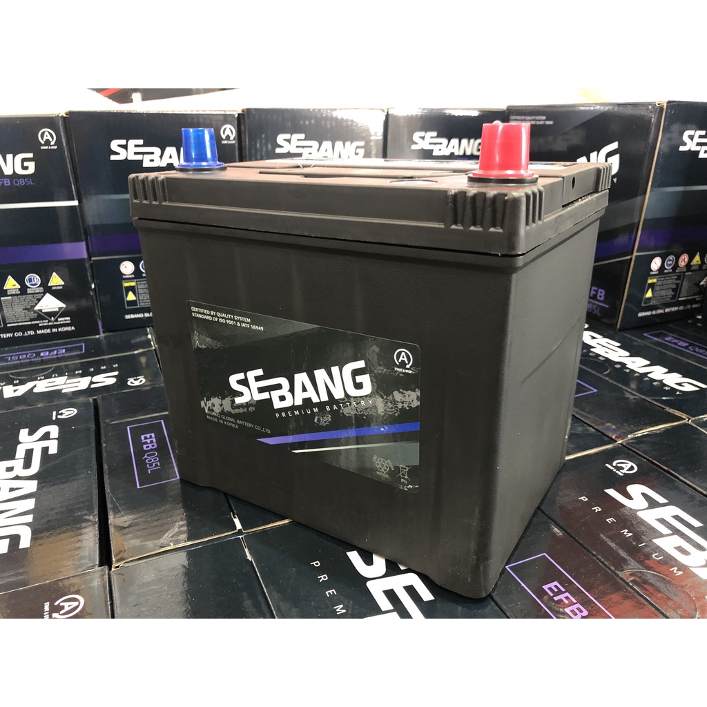 ẮC QUY ô tô SEBANG / ROCKET EFB Q85 12V  65AH cho xe mazda 3, mazda 6, mazda CX5, mazda CX8, mazda CX9