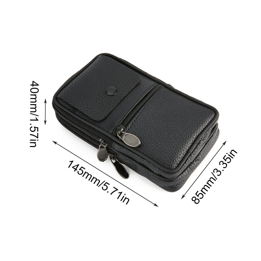 Túi da đeo ngang hông lưu trữ điện thoại di động cho nam | BigBuy360 - bigbuy360.vn