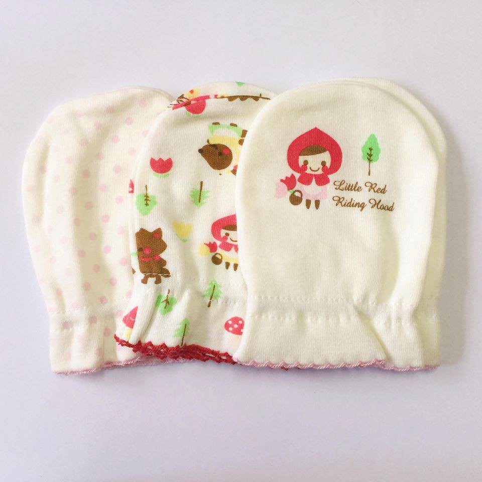 Bao tay bé gái Elfin Doll set 3 đôi - Hàng nội địa Nhật