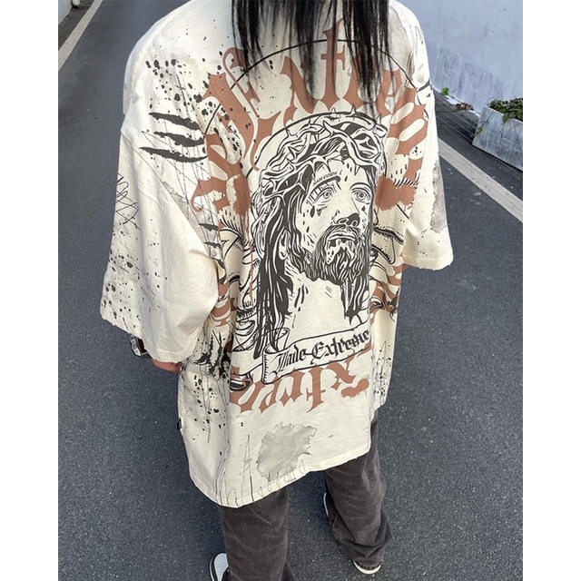 Áo thun tay lỡ chính hãng form oversize dài rộng phong cách Streetwear cá tính, năng động - GODS tee