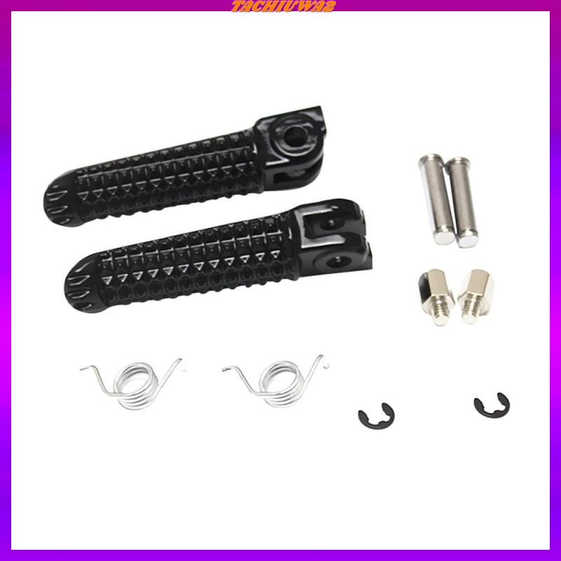 Set 2 Gác Chân Trước Và Sau Màu Đen Cho Yamaha YZF R1 R6 R6S