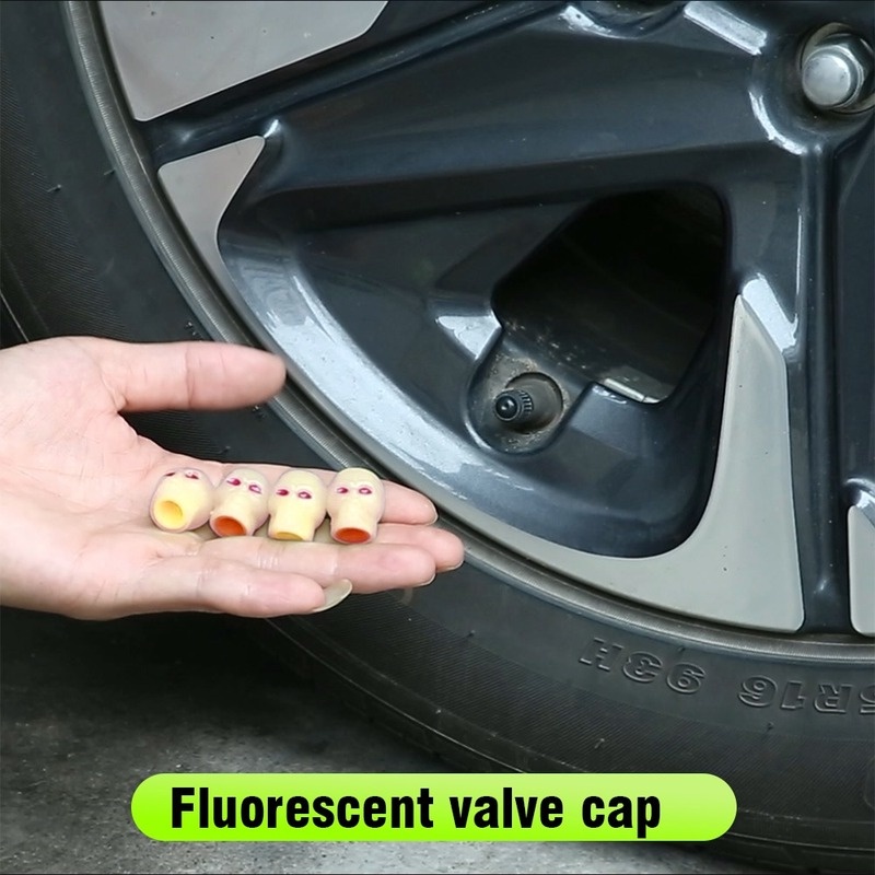 Vỏ Bọc Van Bánh Xe Chống Bụi Hình Đầu Lâu Dạ Quang Nhiều Màu Độc Đáo
