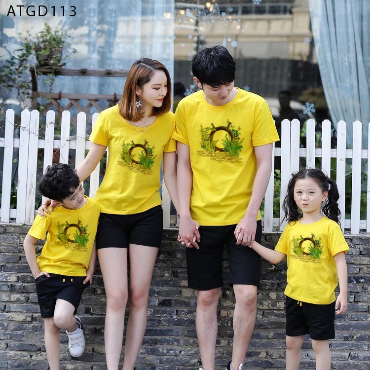 ÁO THUN GIA ĐÌNH IN HÌNH RONG BIỂN SIÊU XINH - ATGD113