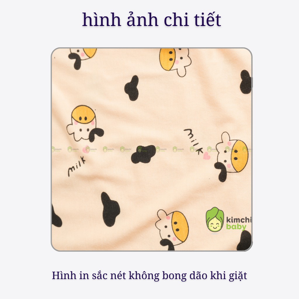 Đồ Bộ Bé Trai, Bé Gái Minky Mom Vải Thun Lạnh Họa Tiết Bò Sữa Hot Trend Ver 3, Bộ Dài Tay Thu Đông Cho Bé MKMTD2115