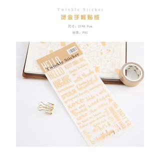 Sticker set gold vàng