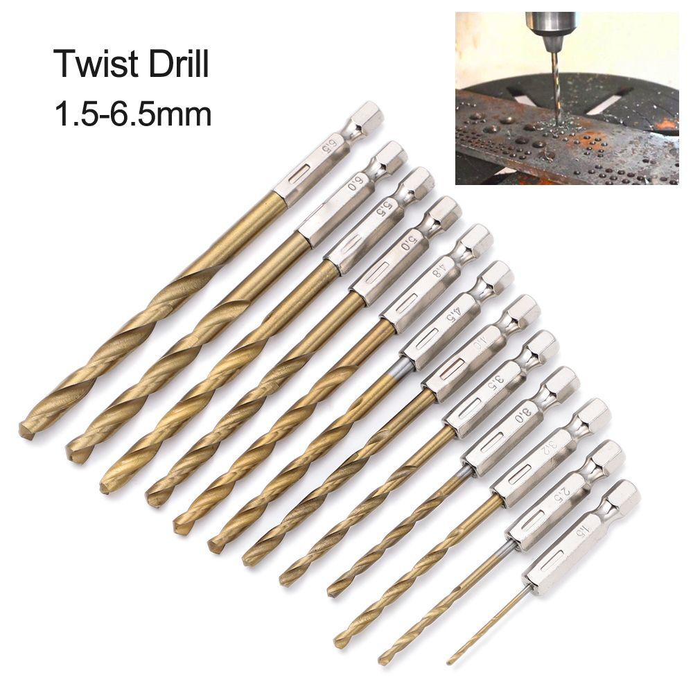 ☆Yola☆ Đầu Mũi Khoan 1.5-6.5mm 1/4 Bằng Thép Gió HSS Chất Lượng Cao