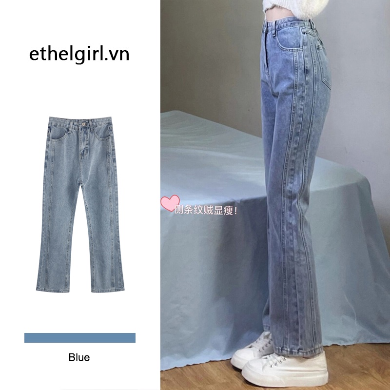 Quần Jeans Dài Ống Loe Thời Trang Dành Cho Nữ