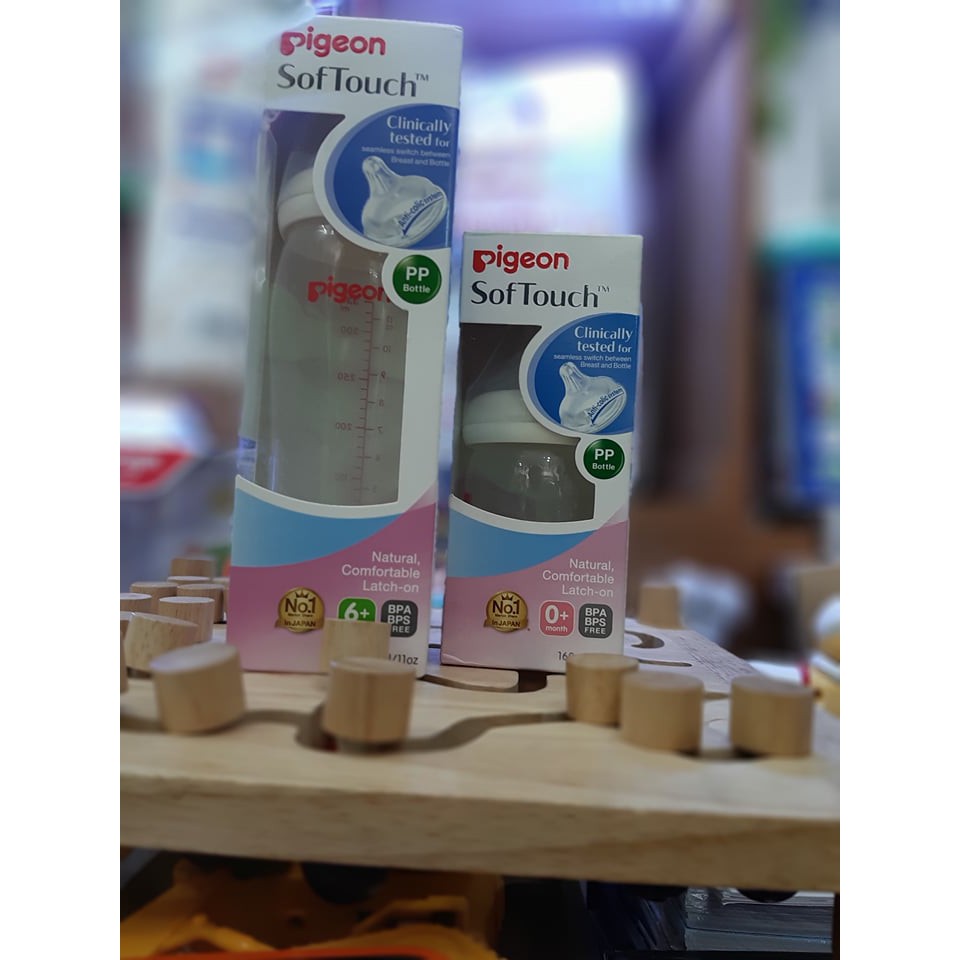 Bình sữa cổ rộng Pigeon nhựa PP 160ml - 240ml - 330ml