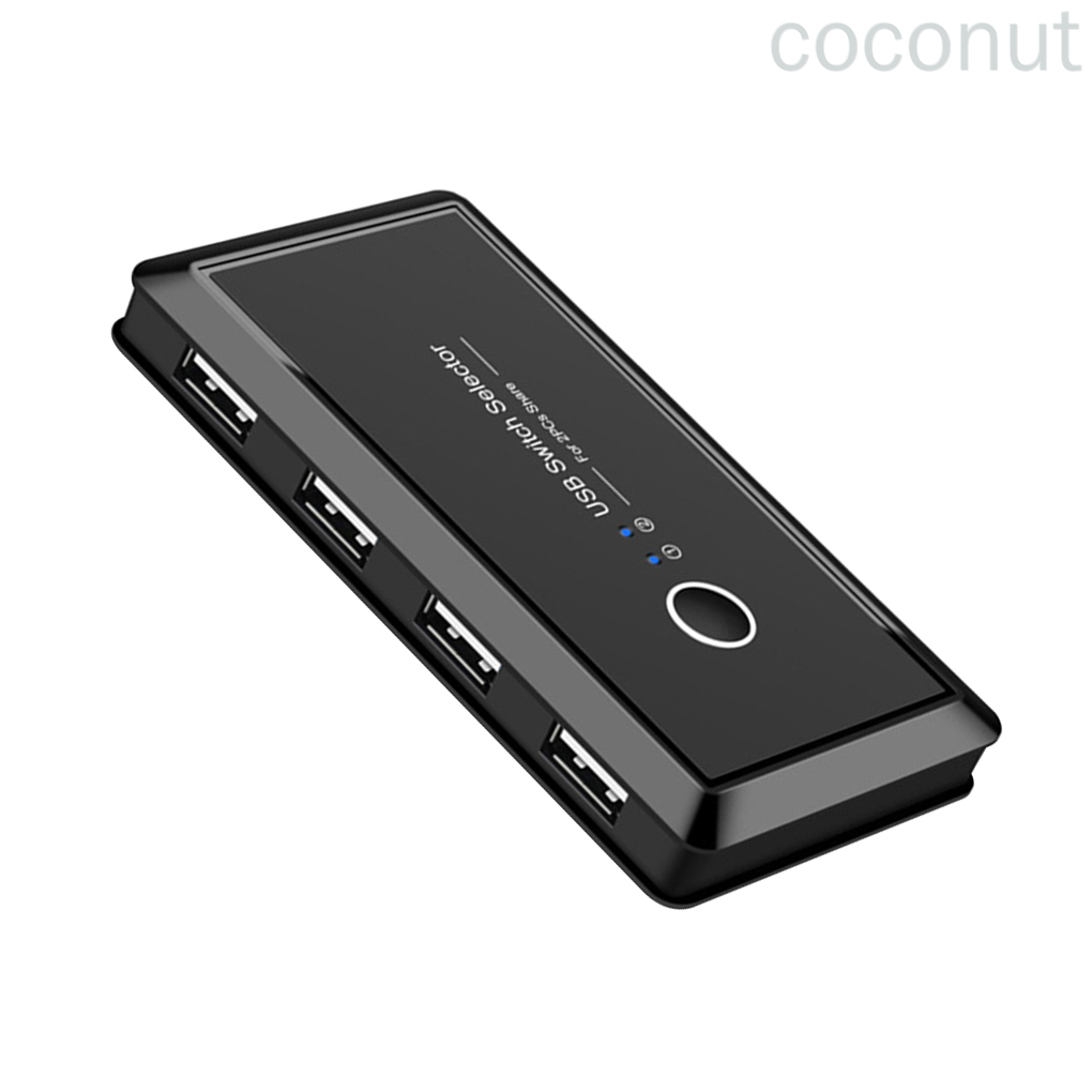 Ổ chia cáp 2 đầu vào và 4 đầu ra USB 2.0 cho máy in và máy tính