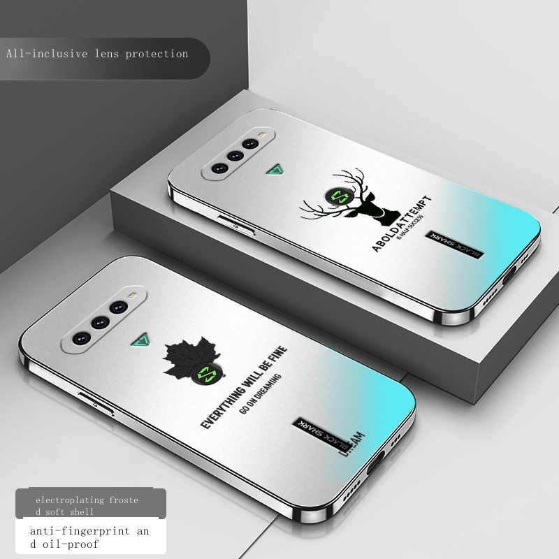 Ốp Điện Thoại Silicon Mềm Mạ Điện Màu Bạc Chống Rơi Cho millet black shark 4 MI 4s 4pro 4s Pro