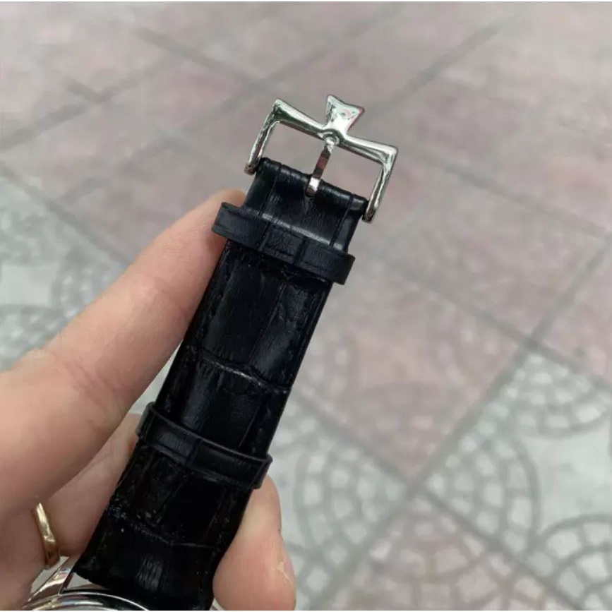 Đồng hồ Nam máy nhật, mẫu 5kim lộ cơ cánh khế, mặt đen viền vàng , dòng cơ Automatic size 40mm