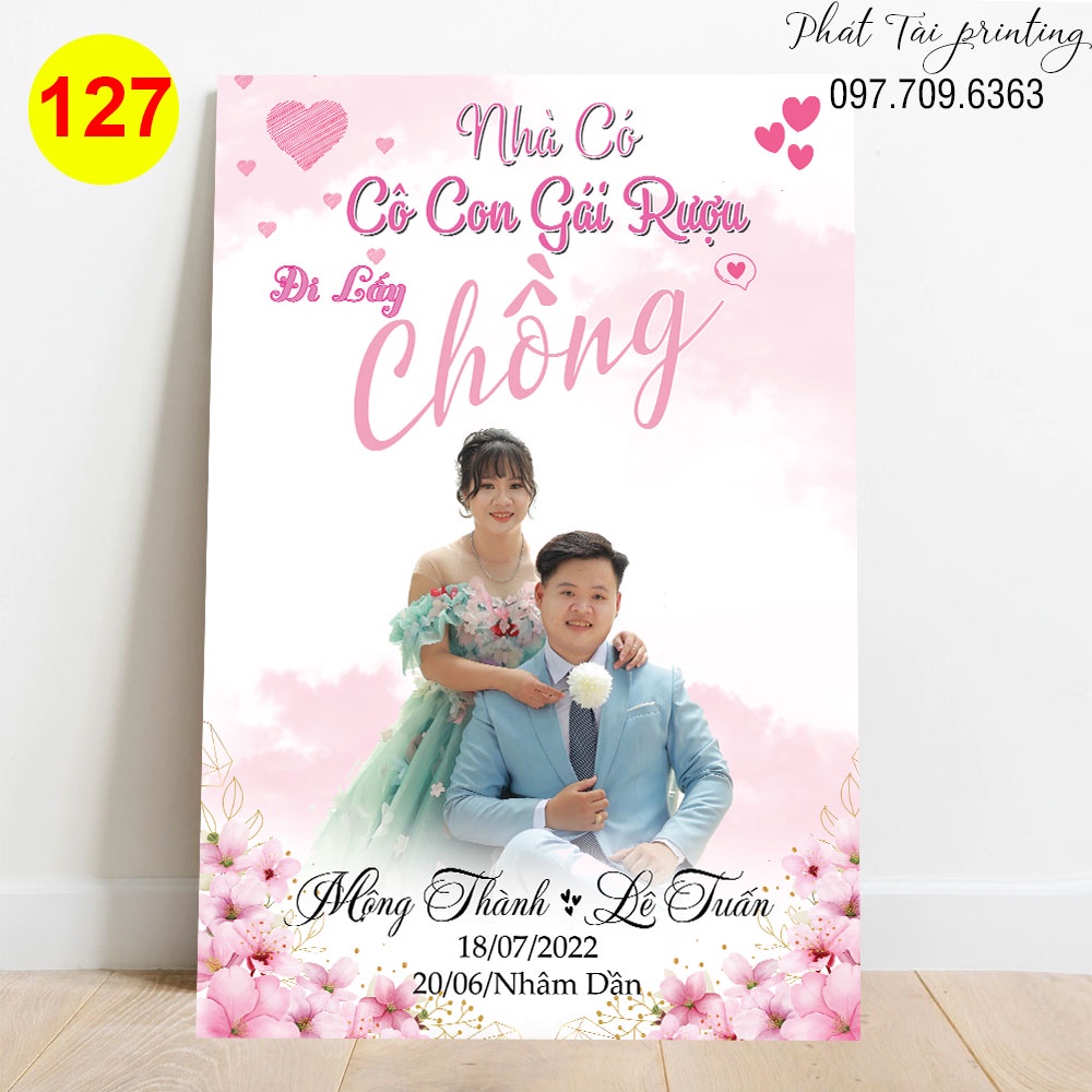 MS 127 - Bảng Welcome trang trí đám cưới