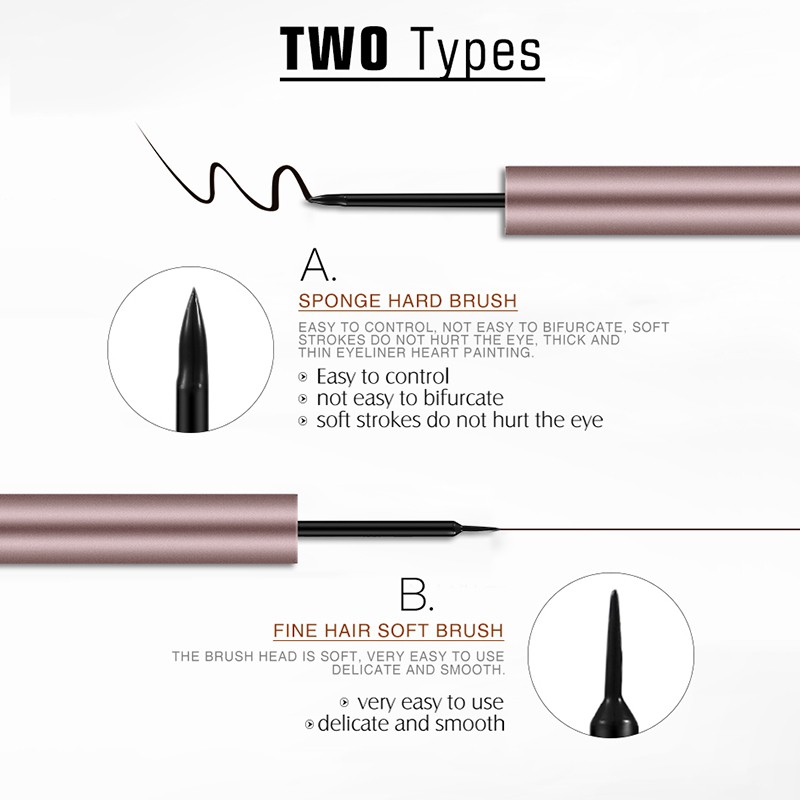 O.TWO.O Liquid Eye Liner Waterproof Ultra Fine Brush Head Long Lasting Quick Dry Natural Eyeliner Cosmetics a Brush | BigBuy360 - bigbuy360.vn