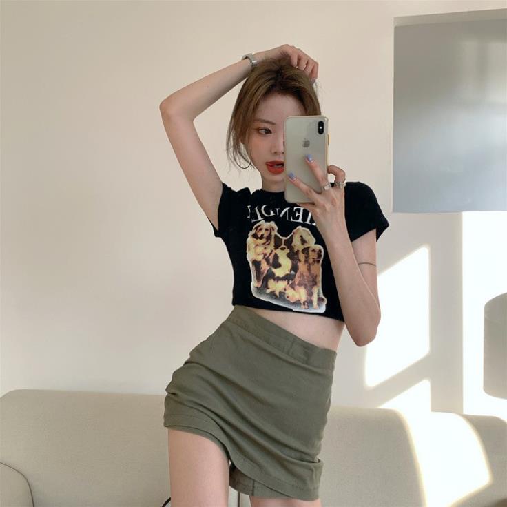 Chân Váy Ngắn Lưng Cao Màu Trơn Thời Trang Quyến Rũ Cho Nữ | BigBuy360 - bigbuy360.vn