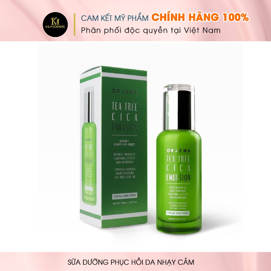 Sữa Dưỡng Thải Độc Phục Hồi Da Nhạy Cảm - Tea Tree Cica Emulson Orjena 100 Ml - OR848