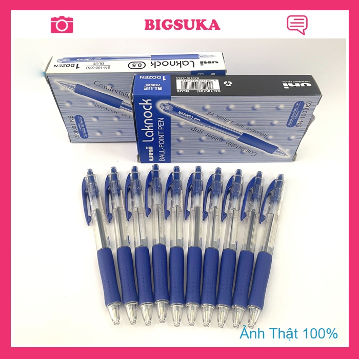 Bút Bi Gel Uniball Lanknock SN-100 đầu bút 0.5mm BIGSUKA