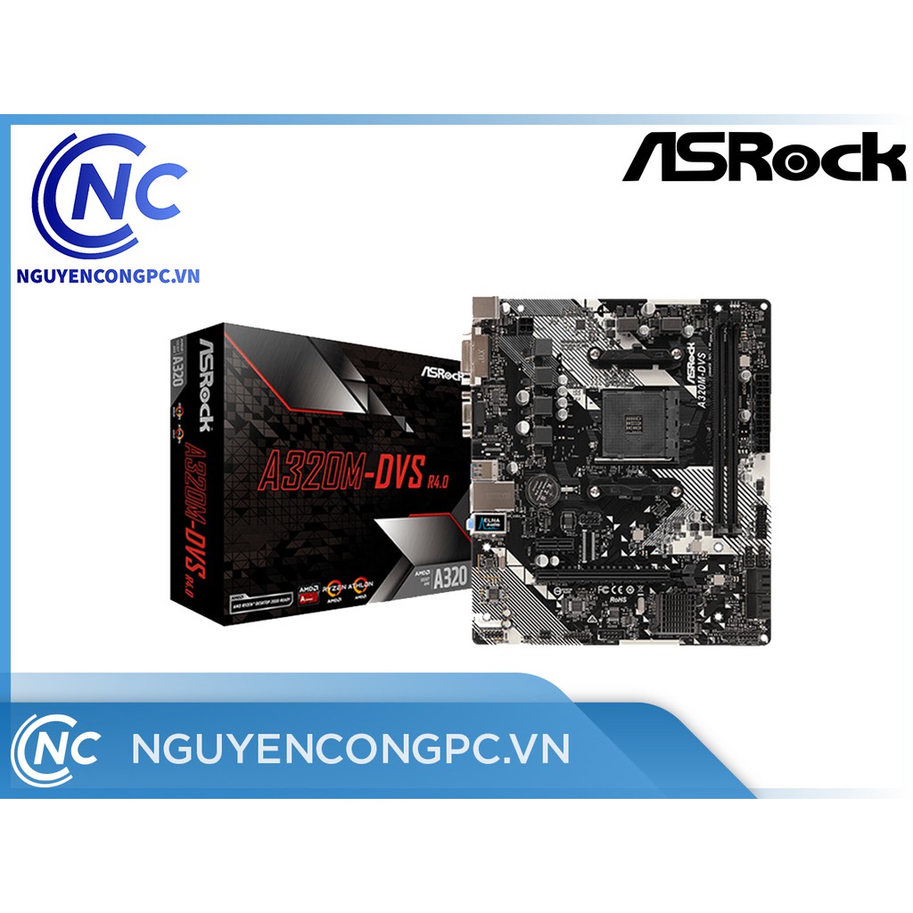 Bảng Mạch Chính Asrock A320M-DVS (Chipset AMD A320/ Socket AM4/ VGA onboard)