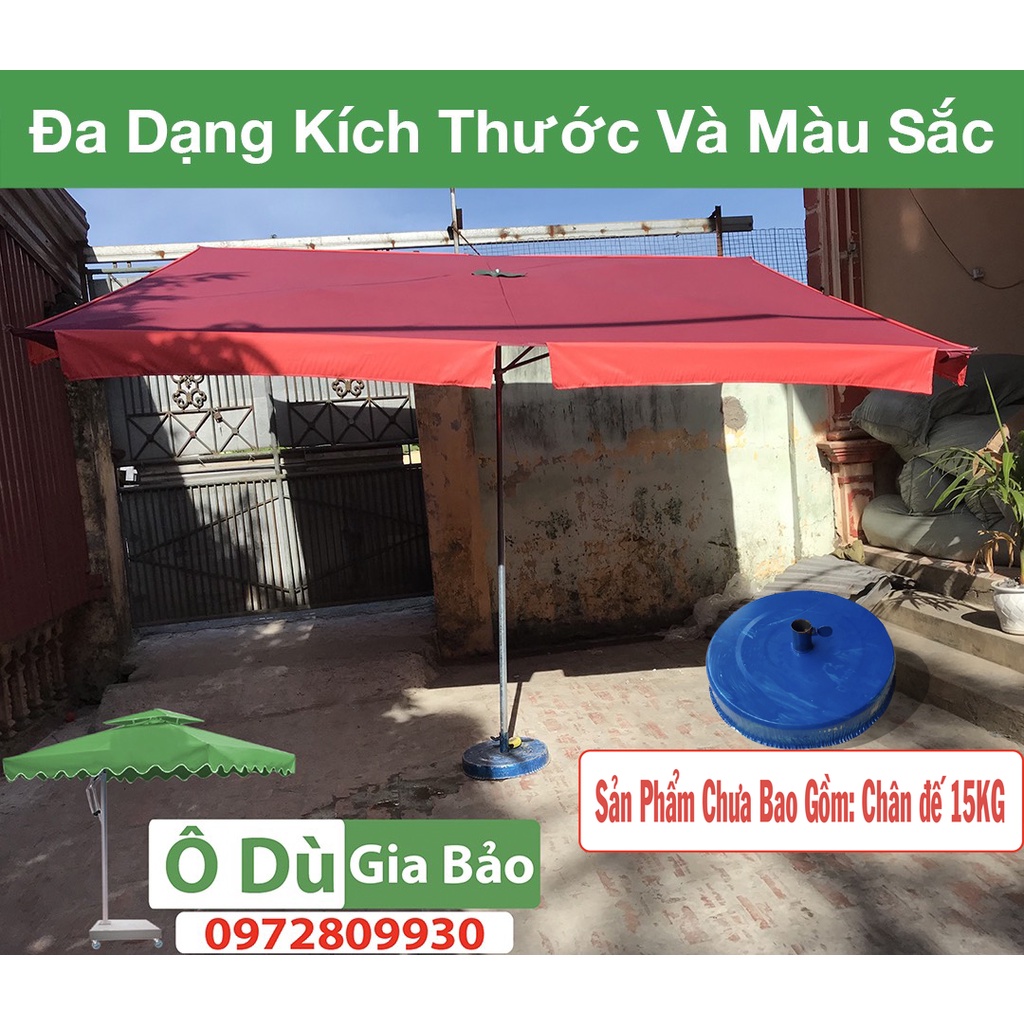 Ô Dù Mái Chéo-Mái Nghiêng-Vải bạt cao cấp-Che Mưa Che Nắng Ngoài Trời(Chống thấm 100%)  (Chưa bao gồm ch