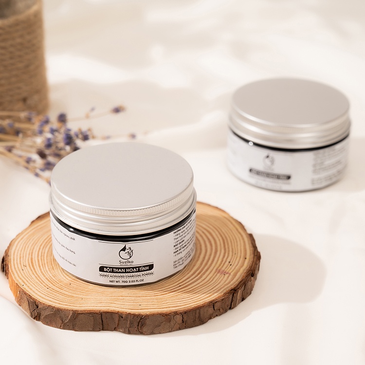 Than hoạt tính trắng răng hữu cơ 70g SUZIKO, đánh răng sạch mảng bám và cao răng hiệu quả