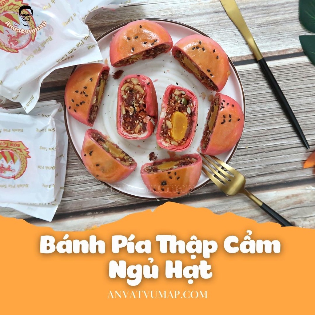 [ANVATVUMAP - NHÀ LÀM 100%] COMBO Bánh Pía Thập Cẩm Ngũ Hạt (Nhân Mặn) -Hộp 4 Cái