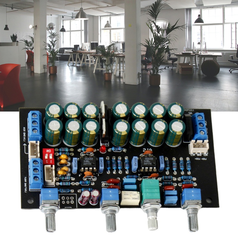 NERV JJRC5532 OP AMP Preamp Amplifier Tone Board Treble Mid Bass Volume Control Tone Preamplifier