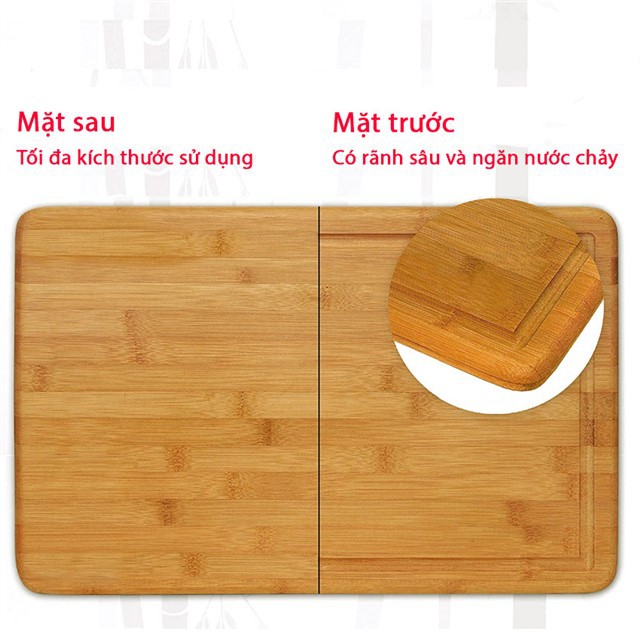 Thớt tre kháng khuẩn MadebyViet hàng xuất khẩu Âu Mỹ