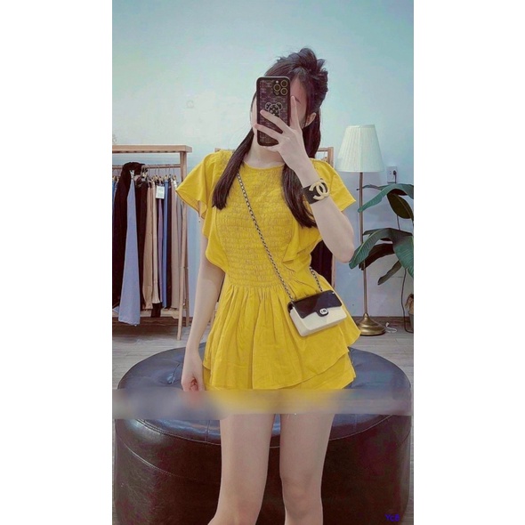 SÉT BỘ ĐŨI NHĂN ÁO VÁY CHUN EO PHỐI QUẦN CÙNG MÀU MẪU MÃ MỚI MẺ CỰC HOT UP Thời Trang hhp 2022