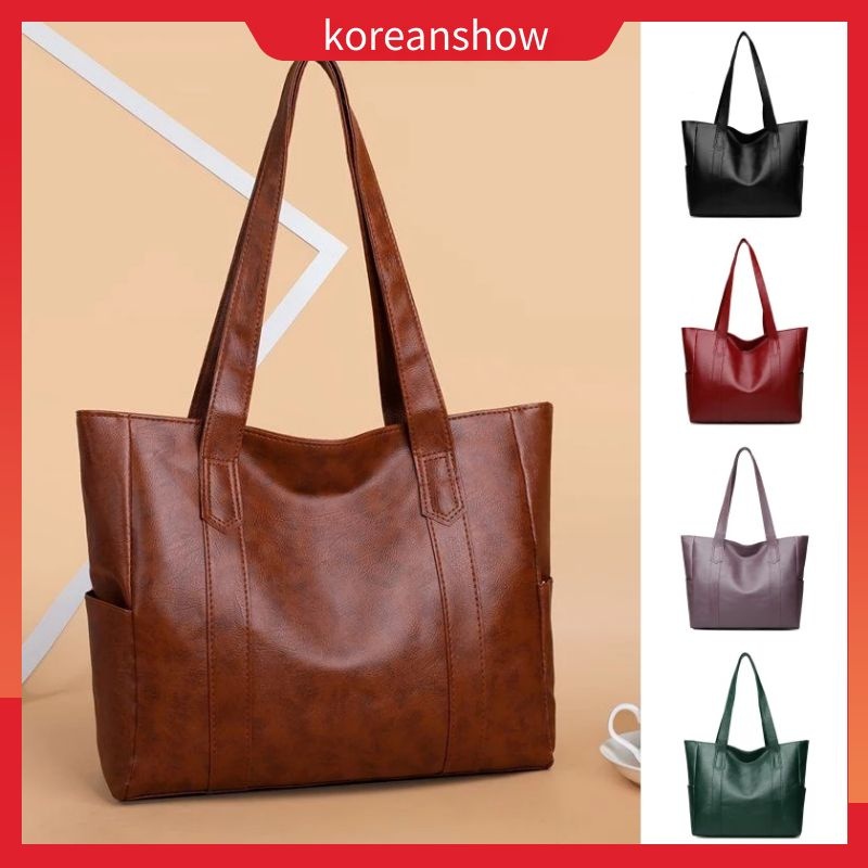 Túi Tote Túi Da Xách Tay Có Khóa Kéo Phong Cách Hàn Quốc Thời Trang Cho Nữ-76