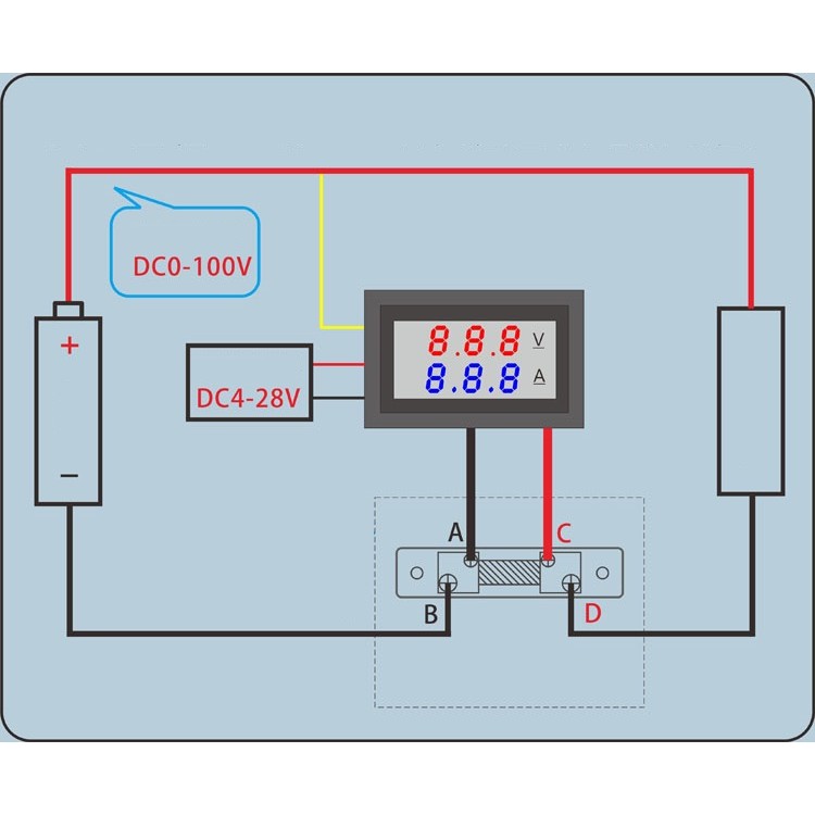 B0104 - Module Đo Dòng Áp 0-100V 10A