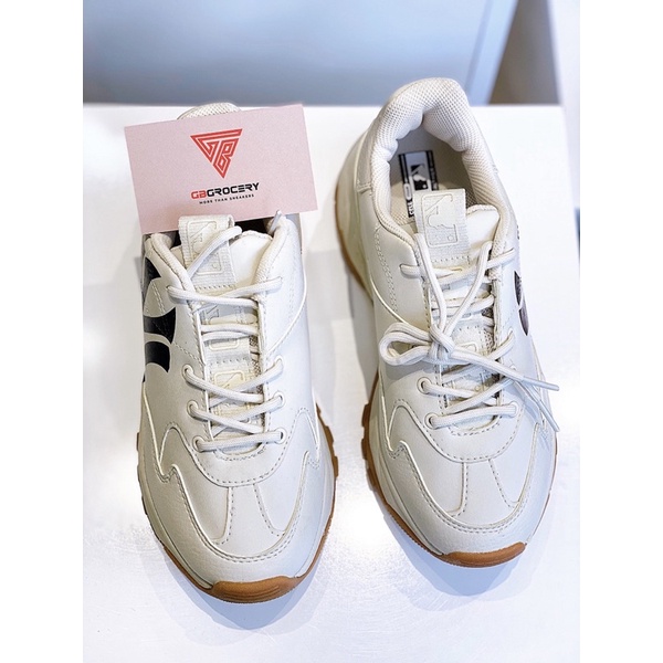 Giày MLB Bigball Chunky NY Beige Đế Gum ss22 - Ảnh thật shop chụp
