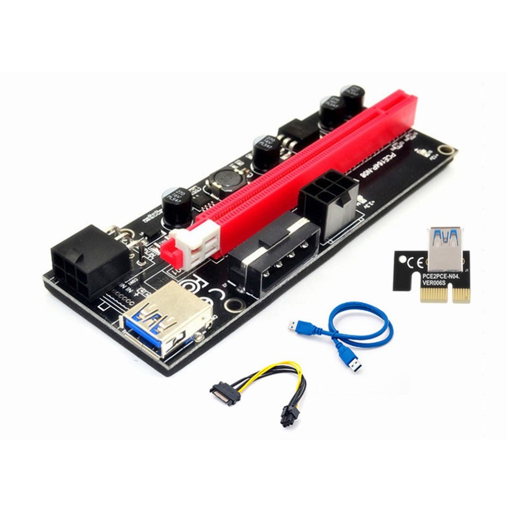 Cáp mở rộng Usb 3.0 Pci-E 1x 4x 8x 16x 100% Sata 15pin Sang 6 Pin