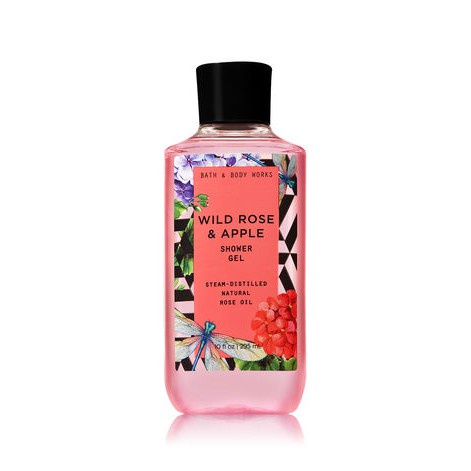 Gel tắm Bath &amp; Body Works Shower Gel 295ml - Wild Rose &amp; Apple (Mỹ)