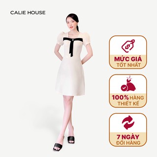 Váy cổ nơ tiểu thư thời trang nữ Calie House V280